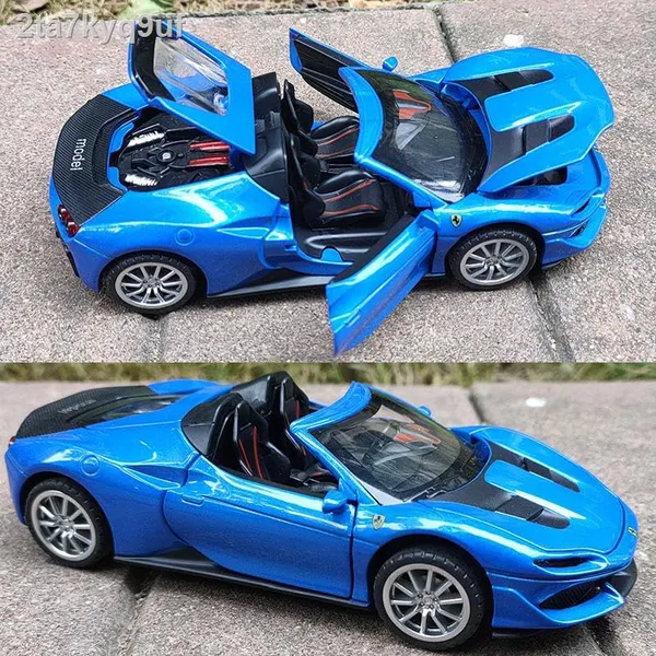 Diecast_Ferrari_J50_Toy_Car_Scale_Model,Pull_Back_Vehicles_Alloy_Simulation_Supercar_With_Lights_And_Sound_Also_For_Car_Dashboard,Kids,Adult_(J-50_Blue)