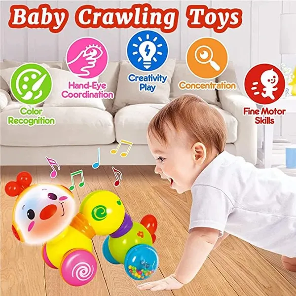 Caterpillar_Press_&_Go_Toy_Musical,Baby_Toys_6_To_12_Months,_Light_Up_Head_Inchworm_Infant_Toys,_Baby_Crawling_&_Educational_Toys_For_1_Year_Old_Boys_&_Girls_(Caterpillar)_-_Multicolor