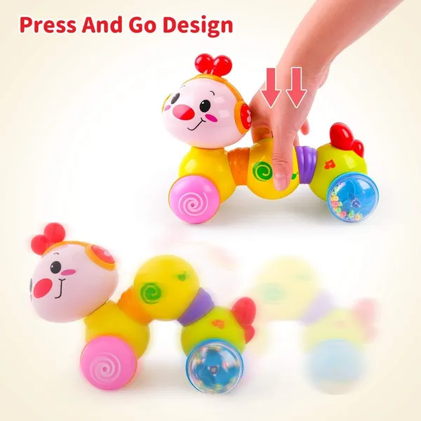 Caterpillar_Press_&_Go_Toy_Musical,Baby_Toys_6_To_12_Months,_Light_Up_Head_Inchworm_Infant_Toys,_Baby_Crawling_&_Educational_Toys_For_1_Year_Old_Boys_&_Girls_(Caterpillar)_-_Multicolor