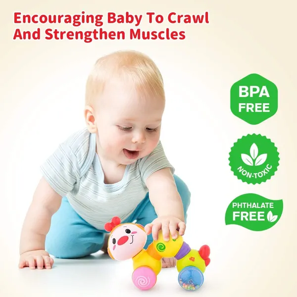 Caterpillar_Press_&_Go_Toy_Musical,Baby_Toys_6_To_12_Months,_Light_Up_Head_Inchworm_Infant_Toys,_Baby_Crawling_&_Educational_Toys_For_1_Year_Old_Boys_&_Girls_(Caterpillar)_-_Multicolor