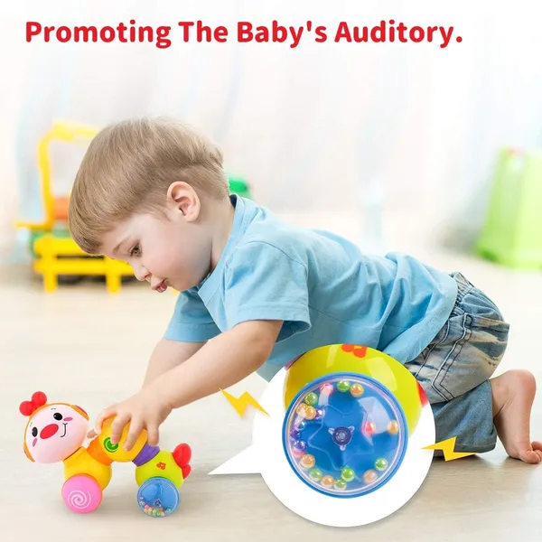Caterpillar_Press_&_Go_Toy_Musical,Baby_Toys_6_To_12_Months,_Light_Up_Head_Inchworm_Infant_Toys,_Baby_Crawling_&_Educational_Toys_For_1_Year_Old_Boys_&_Girls_(Caterpillar)_-_Multicolor