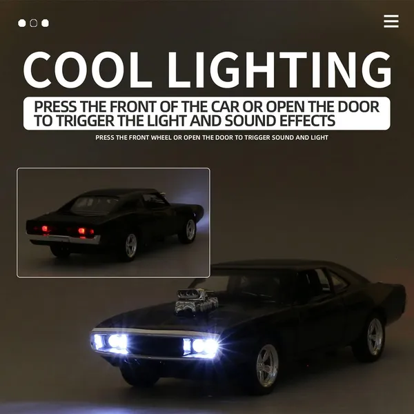 Diecast_Ff_1970_Dom'S_Charger_R/T_Dodge_Muscle_Car_Scale_Model,_Pull_Back_Vehicles_Alloy_Simulation_Supercar_With_Door_Open_With_Light_And_Sound_Also_For_Car_Dashboard,Kids,Adult
