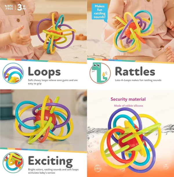 Infant_Plastic_Loopy_Ball_Sensory_Baby_Teether_Tube_Ball_Loopi_Toy_Sensory_Teething_Toys_For_Babies_Baby_Teether,_Soothe_Teething_With_Rattle_3-12_Months,Multi