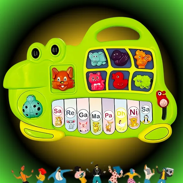 Frog_Musical_Baby_Piano_With_8_Different_Keys_Educational_Keyboard_|_3_Different_Modes_|_Lights_Up_And_Theme_Sound_|_Interactive_Learning_Toy_For_Infants_Toddlers,_Boys_And_Girls