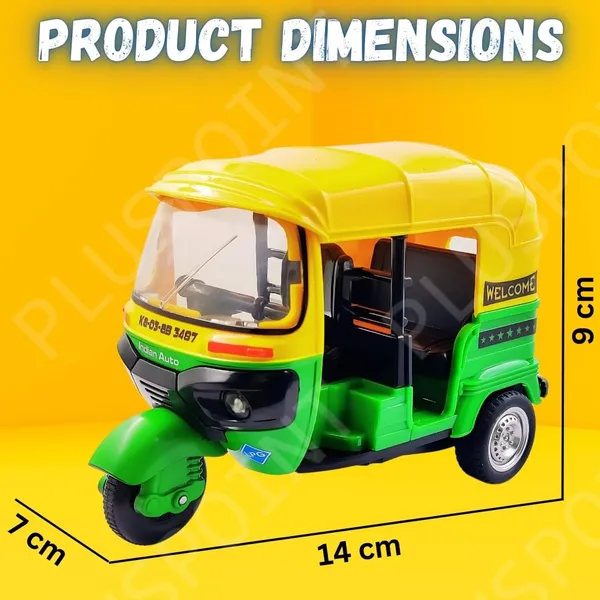 Auto_Rickshaw_Toy,With_Pull_Back_Action_City_Traffic_Vehicles_Public_Transport_Toy_With_Light_And_Sound_For_Aged_3_4_5_6_Boys_And_Girls,Kids_Party_Favors_Gifts_(Green-_2Pc)
