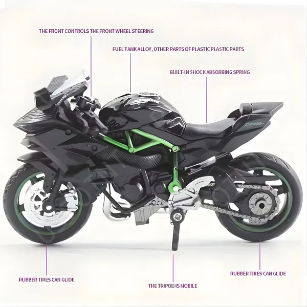 Diecast_H2R_Ninja_Bike_Motorcycle_Toy_Bike_Scale_Model_Vehicles_Alloy_Simulation_Superbike_Also_For_Car_Dashboard_Kids_Adult_Alloy_Highly_Simulation_Model_Vehicle_Motorbike_Street_Machine