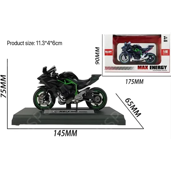 Diecast_H2R_Ninja_Bike_Motorcycle_Toy_Bike_Scale_Model_Vehicles_Alloy_Simulation_Superbike_Also_For_Car_Dashboard_Kids_Adult_Alloy_Highly_Simulation_Model_Vehicle_Motorbike_Street_Machine