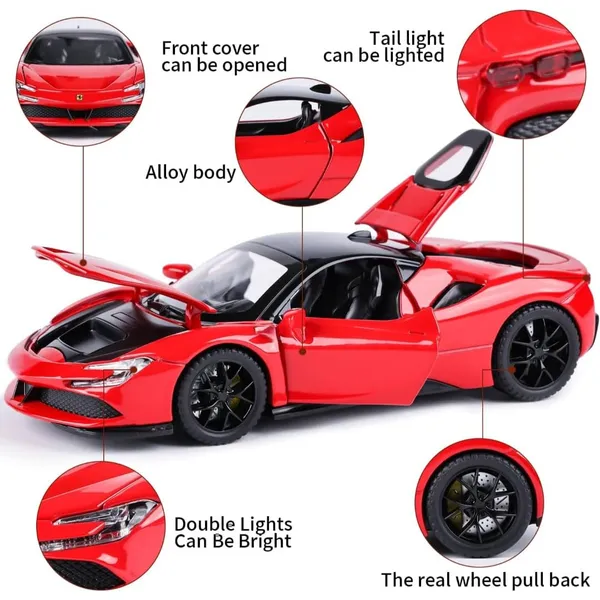 Diecast_Red_Sf90_Stradale_Hardtop_Toy_Car_Scale_Model_Pull_Back_Vehicles_With_Doors_Openable_Alloy_Simulation_Supercar_With_Lights_And_Sound_Also_For_Car_Dashboard_Kids_Adult