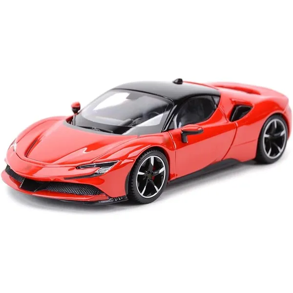 Diecast_Red_Sf90_Stradale_Hardtop_Toy_Car_Scale_Model_Pull_Back_Vehicles_With_Doors_Openable_Alloy_Simulation_Supercar_With_Lights_And_Sound_Also_For_Car_Dashboard_Kids_Adult