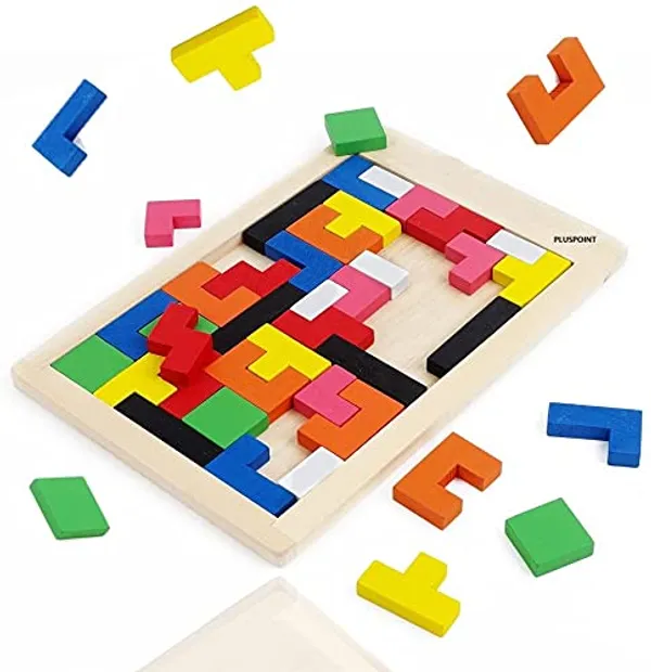 Brain_Teasers_Wooden_Puzzles_Pack_Of_4_Brain_Toy_Russian_Tangram_Colorful_Jigsaw_Game_Wood_Puzzles_Montessori_Intelligence_Stem_Educational_Gift_For_Baby_Toddlers_Kids_Age_3+_Years