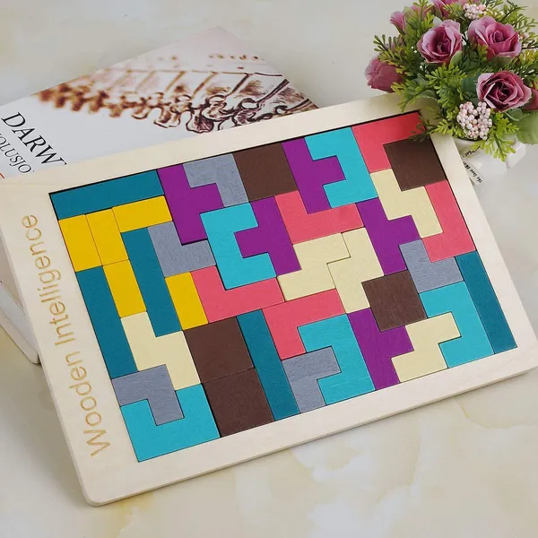 Brain_Teasers_Wooden_Puzzles_Pack_Of_4_Brain_Toy_Russian_Tangram_Colorful_Jigsaw_Game_Wood_Puzzles_Montessori_Intelligence_Stem_Educational_Gift_For_Baby_Toddlers_Kids_Age_3+_Years
