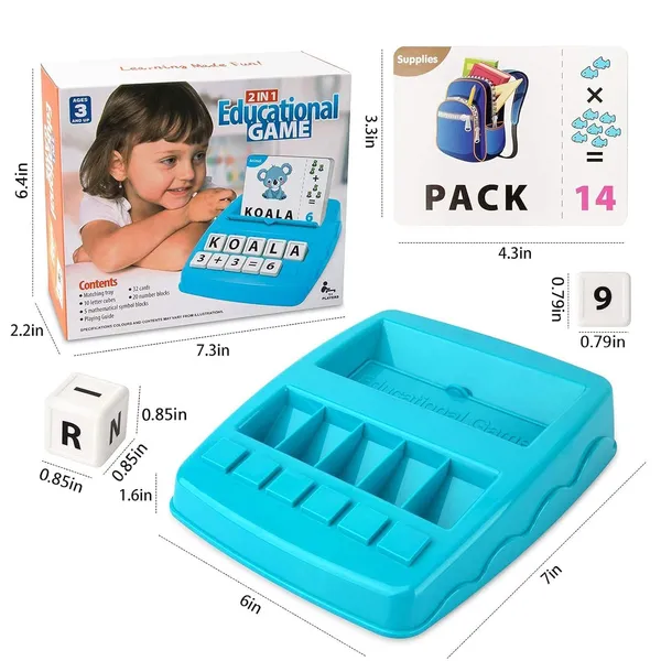 Educational_Game_Of_Learning_Words_With_Flash_Cards_2_In_1_Matching_Letter_And_Number_Games_For_Boys_And_Girls_Sight_Words_Recognition_Kindergarten_Teaching_Tools_Preschool_3_To_8_Years_Old