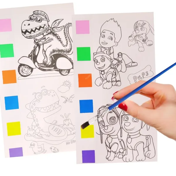 Paint_With_Water_Coloring_Book,_10_Sheets_Cute_Cartoon_Character_Watercolor_Painting_Books_2_Pack_Pocket_Painting_Book_For_Toddlers_Kids_Art_Craft_Gift_Ages_3+