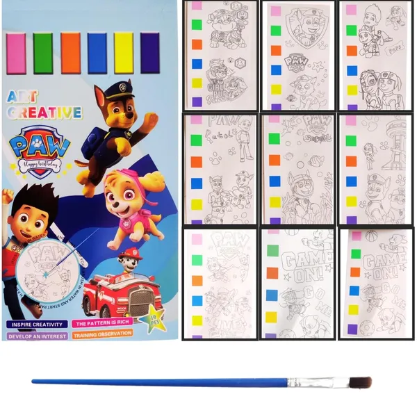 Paint_With_Water_Coloring_Book,_10_Sheets_Cute_Cartoon_Character_Watercolor_Painting_Books_2_Pack_Pocket_Painting_Book_For_Toddlers_Kids_Art_Craft_Gift_Ages_3+