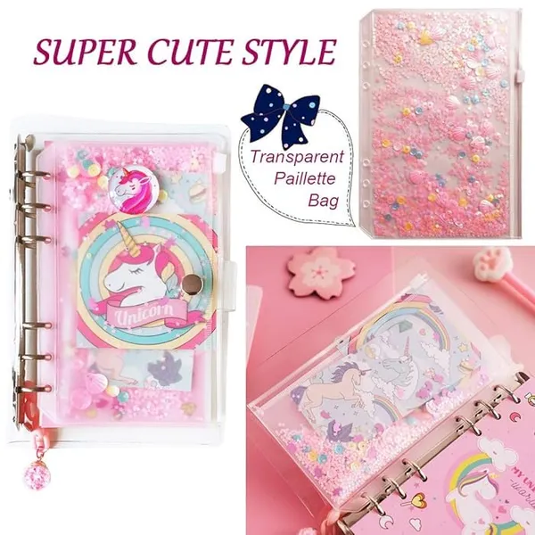 Diy_Unicorn_Notebook_Kit_Gift_Set_For_Girls_Cute_Creative_Dairy_Kit_Decorate_Your_Own_Diary_With_Stickers_And_Star_Sequins,_Unicorn_Pens,_Badge_For_Kids_5_Years_+,_40_Pages