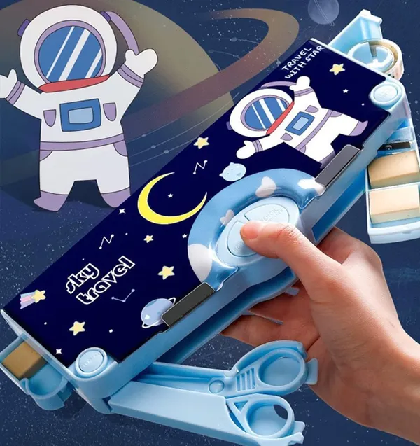 Plastic_Astronaut_Multifunctional_Pencil_Box_For_Kids,Space_Theme_Pencil_Case,Magnetic_Pencil_Box,Pop_Up_Pencil_Box_With_Buttons,Space_Theme_Return_Gifts_For_Kids,Boys_&_Girls,Multicolor