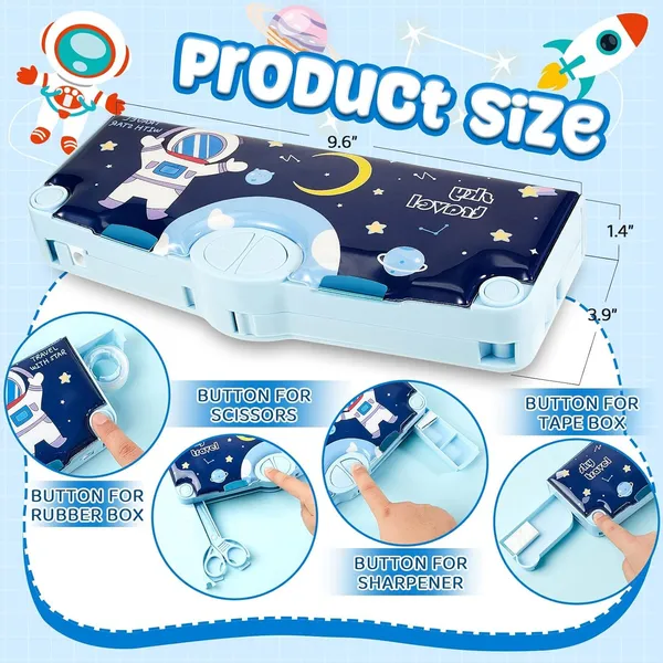 Plastic_Astronaut_Multifunctional_Pencil_Box_For_Kids,Space_Theme_Pencil_Case,Magnetic_Pencil_Box,Pop_Up_Pencil_Box_With_Buttons,Space_Theme_Return_Gifts_For_Kids,Boys_&_Girls,Multicolor