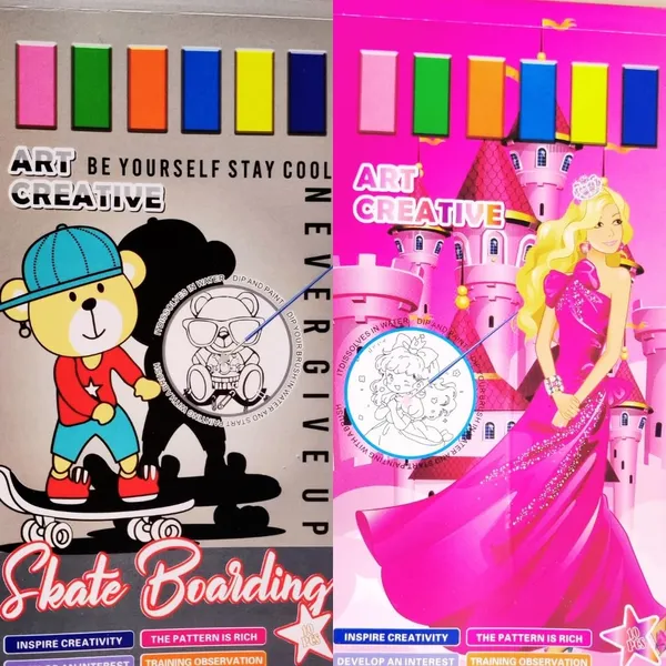 Paint_With_Water_Book_Coloring_Activity_For_Kids,10_Sheets_Cute_Cartoon_Character_Watercolor_Books_2_Pack_Pocket_Painting_Book_For_Toddlers_Kids_Art_Craft_Gift_Ages_3+
