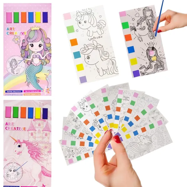 Paint_With_Water_Book_Coloring_Activity_For_Kids,10_Sheets_Cute_Cartoon_Character_Watercolor_Books_2_Pack_Pocket_Painting_Book_For_Toddlers_Kids_Art_Craft_Gift_Ages_3+