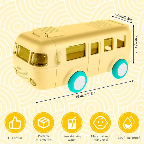 Silicone_Bus_Shape_Water_Bottle_For_Kids_With_Strap_Leak-Proof_Cartoon_Water_Bottle_With_Wheels_(Color-Yellow),_500_Ml