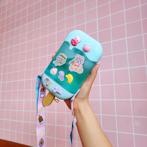 Water_Bottle_Cute_Popsicle_Water_Bottle_With_Straw,_Ice_Cream_Water_Bottle_With_Adjustable_Shoulder_Strap_And_Stickers_-_For_Adult_Kids_Outdoor_Sports,_Leakproof,_Bpa-Free(Color-Blue)