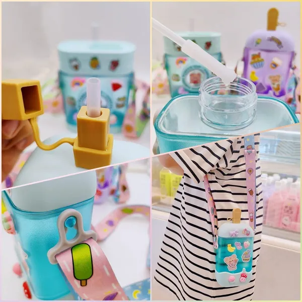 Water_Bottle_Cute_Popsicle_Water_Bottle_With_Straw,_Ice_Cream_Water_Bottle_With_Adjustable_Shoulder_Strap_And_Stickers_-_For_Adult_Kids_Outdoor_Sports,_Leakproof,_Bpa-Free(Color-Blue)