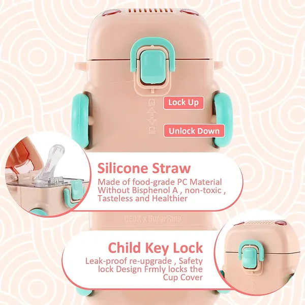 Bus_Water_Bottle_For_Kids_Detachable_Bus_Straw_Water_Cup_With_Shoulder_Strap_Leak-Proof_Kids_Drink_Cup_Cartoon_Water_Jug_Toy_With_Wheels_Toddler_Water_Bottle_(Pink)_-_Plastic,_500_Ml