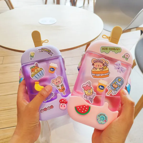 Water_Bottle_Cute_Popsicle_Water_Bottle_With_Straw,_Ice_Cream_Water_Bottle_With_Adjustable_Shoulder_Strap_And_Stickers_-_For_Adult_Kids_Outdoor_Sports,_Leakproof,_Bpa-Free(Color-Pink)