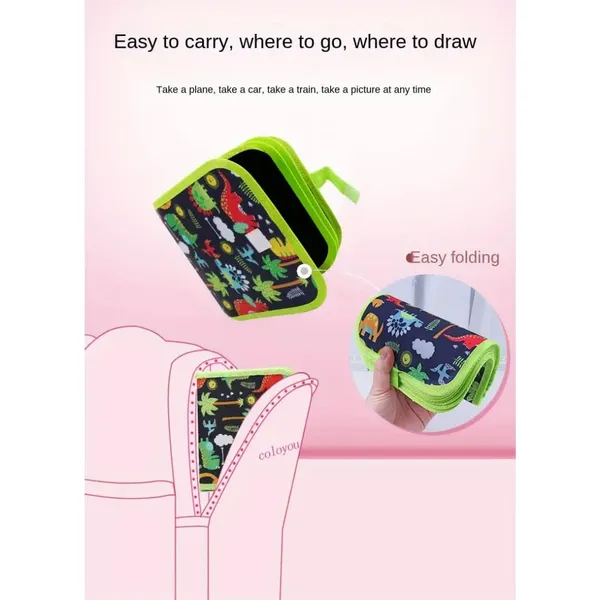 Erasable_Doodle_Book_For_Kids_Toddlers_Activity_Toys_Reusable_Drawing_Pads_With_Watercolor_Pens,Travel_Art_Toy,_Road_Trip_Car_Game_Writing_Painting_Set_For_Boys_And_Girls_(Dino)
