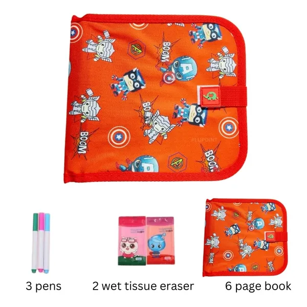 Erasable_Doodle_Book_For_Kids_Toddlers_Activity_Toys_Reusable_Drawing_Pads_With_Watercolor_Pens,Travel_Art_Toy,_Road_Trip_Car_Game_Writing_Painting_Set_For_Boys_And_Girls_(Dino)