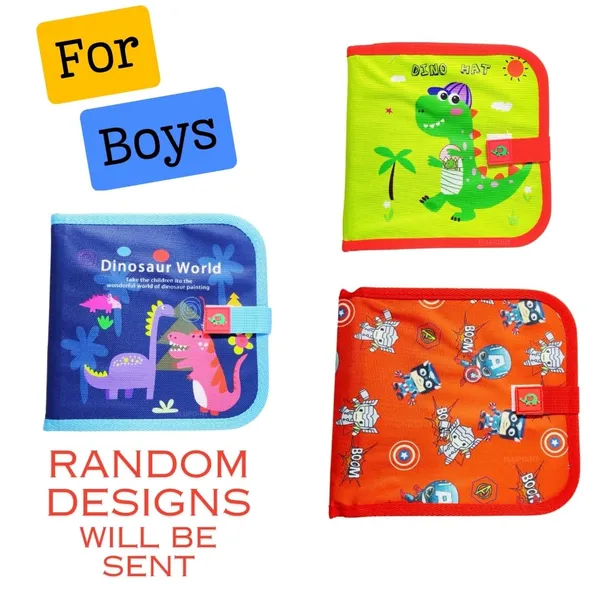 Erasable_Doodle_Book_For_Kids_Toddlers_Activity_Toys_Reusable_Drawing_Pads_With_Watercolor_Pens,Travel_Art_Toy,_Road_Trip_Car_Game_Writing_Painting_Set_For_Boys_And_Girls_(Dino)