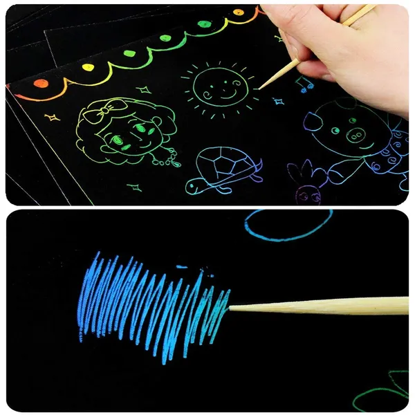 Scratch_Notebooks,_10_Pages_Rainbow_Scratch_Art_Book_Magic_Doodle_Scratch_Painting_Sketch_Art_Drawing_Notepads_With_Wooden_Stylus_For_Kids_Arts_And_Crafts_Perfect_Travel_Activity