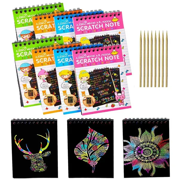 Scratch_Notebooks,_10_Pages_Rainbow_Scratch_Art_Book_Magic_Doodle_Scratch_Painting_Sketch_Art_Drawing_Notepads_With_Wooden_Stylus_For_Kids_Arts_And_Crafts_Perfect_Travel_Activity