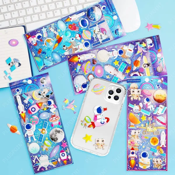 3D_Puffy_Space_Stickers_For_Kids,_4_Pack_Self_Adhesive_Outer_Space_Themed_Stickers_With_Planet,_Astronaut,_Rocket,_Solar_System_For_Scrapbook_Crafts,_Party_Favors_Goodie_Bags_Stuffers