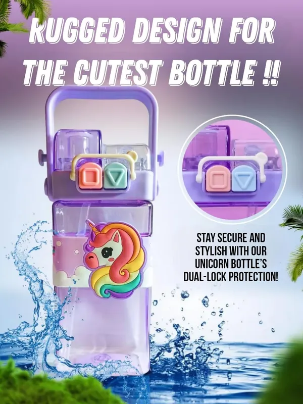 Unicorn_Water_Bottle_For_Kids_With_Carry_Strap_To_Hang_Double_Drinking_Caps_Sipper_Bottle_With_Straw_&_Wide_Mouth_Leakproof,_Bpa_Free_Tritan_Water_Bottle_For_School_Kids_520Ml_(Purple)