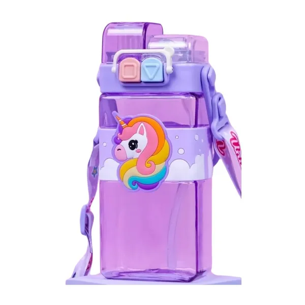 Unicorn_Water_Bottle_For_Kids_With_Carry_Strap_To_Hang_Double_Drinking_Caps_Sipper_Bottle_With_Straw_&_Wide_Mouth_Leakproof,_Bpa_Free_Tritan_Water_Bottle_For_School_Kids_520Ml_(Purple)