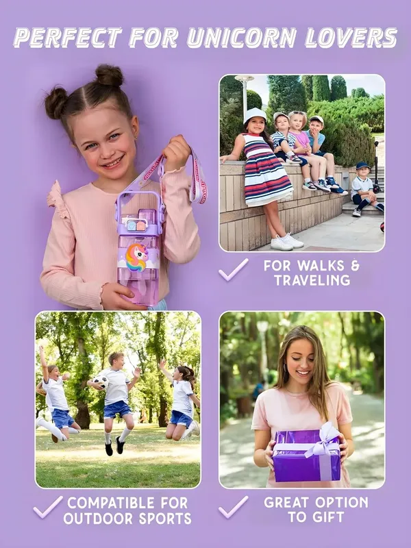 Unicorn_Water_Bottle_For_Kids_With_Carry_Strap_To_Hang_Double_Drinking_Caps_Sipper_Bottle_With_Straw_&_Wide_Mouth_Leakproof,_Bpa_Free_Tritan_Water_Bottle_For_School_Kids_520Ml_(Purple)