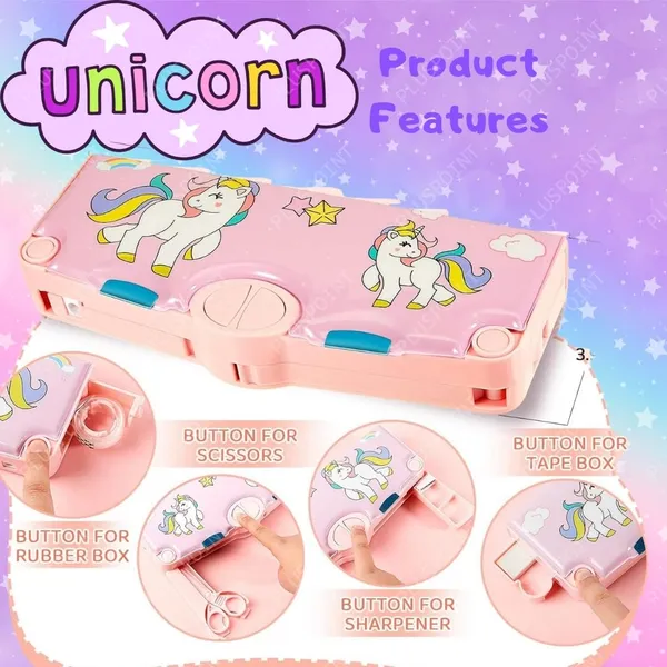 Unicorn_Multifunctional_Pencil_Box_For_Kids,_Unicorn_Theme_Pencil_Case,_Magnetic_Pencil_Box,Popup_With_Buttons_Return_Gifts_For_Kids_Girls