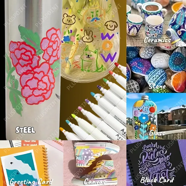 24_Shades_Acrylic_Markers_Pen_Paint_Set_For_Rock_Painting,_Wood_Painting,_Art_Craft_Calligraphy_Drawing,_Glass_Ceramic_Fabric,_Journal,_Doodling,_Writing_Books,_Perfect_For_Sketching