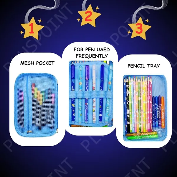 3D_Astronaut_Pencil_Case_Space_Theme_Large_Capacity_Premium_Stylish_Eva_Case_Embossed_Compass,_School_Supply_Organizer_For_Students,_Stationery_Box,_Cosmetic_Zip_Pouch_Bag