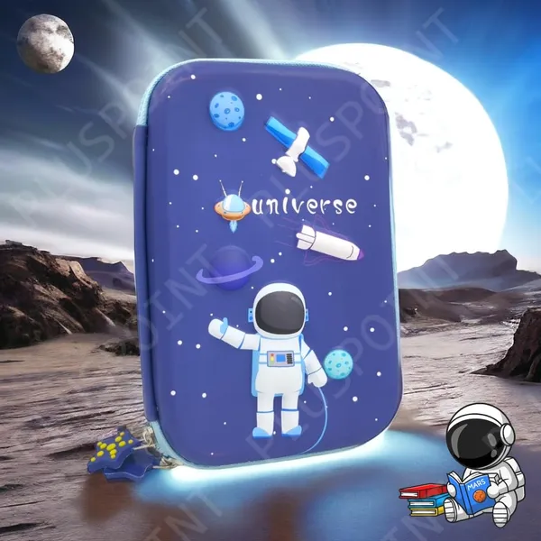 3D_Astronaut_Pencil_Case_Space_Theme_Large_Capacity_Premium_Stylish_Eva_Case_Embossed_Compass,_School_Supply_Organizer_For_Students,_Stationery_Box,_Cosmetic_Zip_Pouch_Bag