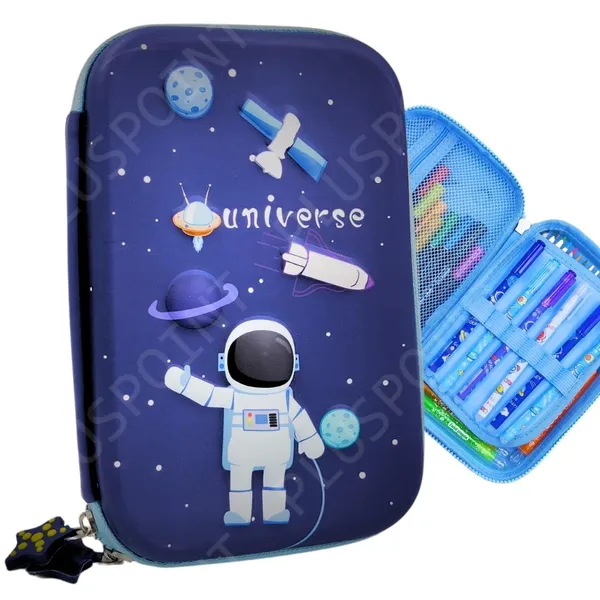 3D_Astronaut_Pencil_Case_Space_Theme_Large_Capacity_Premium_Stylish_Eva_Case_Embossed_Compass,_School_Supply_Organizer_For_Students,_Stationery_Box,_Cosmetic_Zip_Pouch_Bag