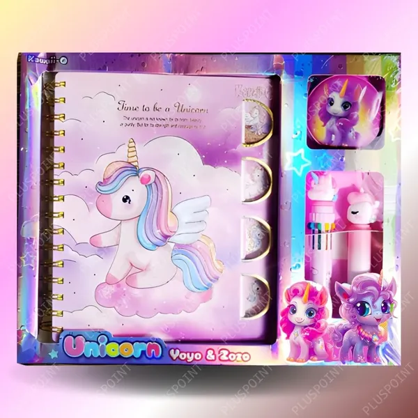 Unicorn_Diary_Set_For_Girls,_Kids_Cute_Spiral_A5_Journal_Premium_Gift_For_Kids_Hardcover_Notebook_With_230_Pages,_With_Highlighter_Pen,_Mini_Dairy,_Cute_Stationery_Gift_For_Girls