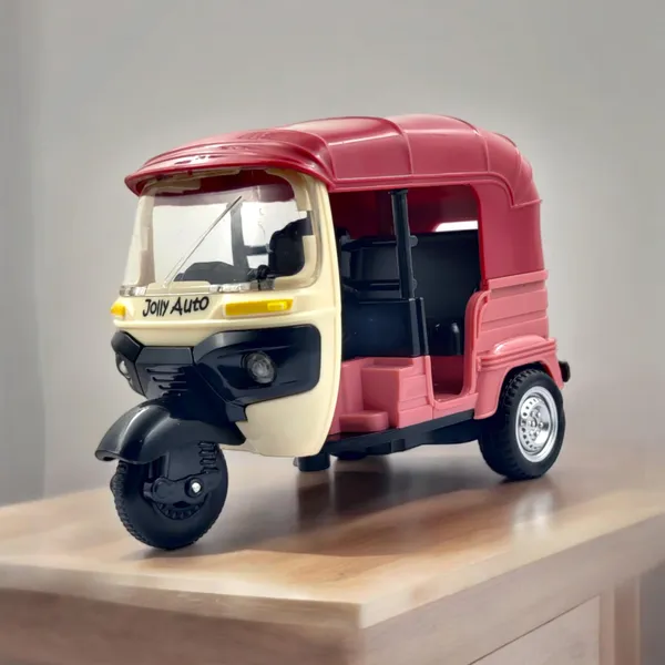 Auto_Rickshaw_Toy,With_Pull_Back_Action_City_Traffic_Vehicles_Public_Transport_Toy_With_Light_And_Sound_For_Aged_3_4_5_6_Boys_And_Girls,Kids_Party_Favors_Gifts_(Jolly_Auto),_Multicolor
