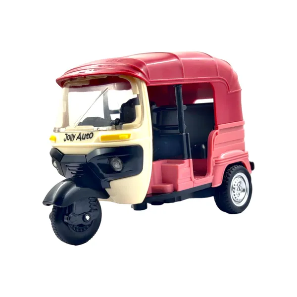 Auto_Rickshaw_Toy,With_Pull_Back_Action_City_Traffic_Vehicles_Public_Transport_Toy_With_Light_And_Sound_For_Aged_3_4_5_6_Boys_And_Girls,Kids_Party_Favors_Gifts_(Jolly_Auto),_Multicolor