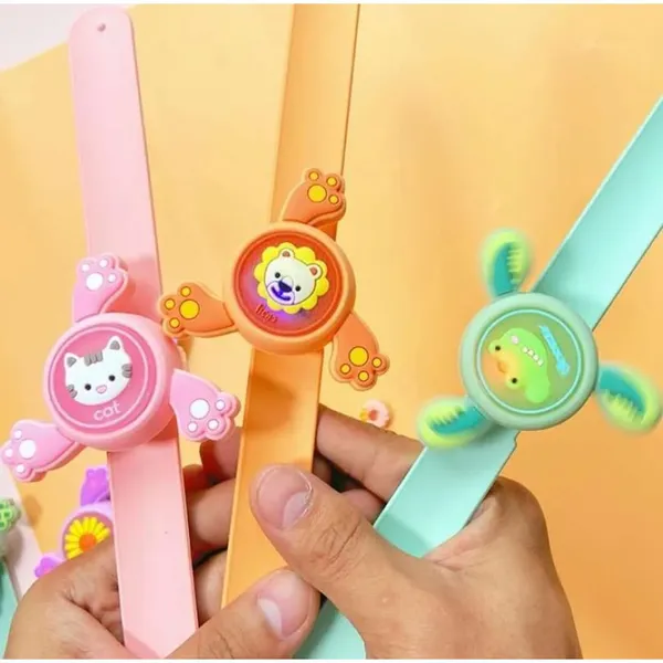 2Pcs_Kids_Wrist_Band_For_Boys_And_Girls_Spinning_Slap_Band_Cute_Cartoon_Bracelet_Wrist_With_Lights,_Great_Birthday_Gift_Toys_For_Return_Gift_For_Kids_Rakhi