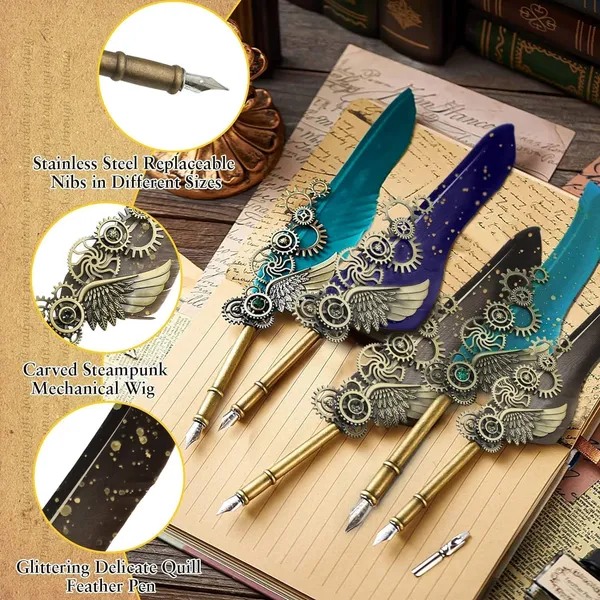 Vintage_Quill_Pen_And_Ink_Set_Elegant_Writing_Luxury_Fountain_Calligraphy_Ink_Pen_Set_With_Wax_For_Stamp_Retro_Decor_Dip_Pen_Office_Stationery_Corporate_Gifting_For_Signature,_Black