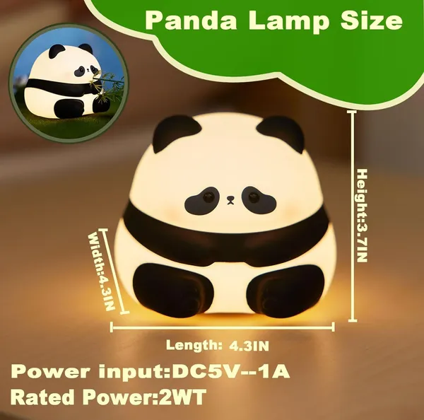 Cute_Panda_Led_Light_For_Kids_Portable_Usb_Rechargeable_Squishy_Lamp_For_Bedroom_Decor_Silicone_Kawaii_Gift_For_Kids_Birthday_Color_Changing_Night_Lamp_For_Baby_(Panda)