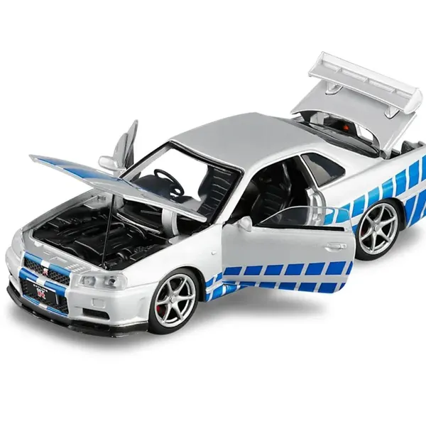 Diecast_Metal_Skyline_Gtr-R34_P.Walker_Edition_Sport_Car_1:24_Scale_Simulation_Model_Alloy_Metal_Pull_Back_Toy_Car_For_Kids_With_Openable_Doors_&_Light,_Music_Toy_Vehicle_For_Kids,_Adults