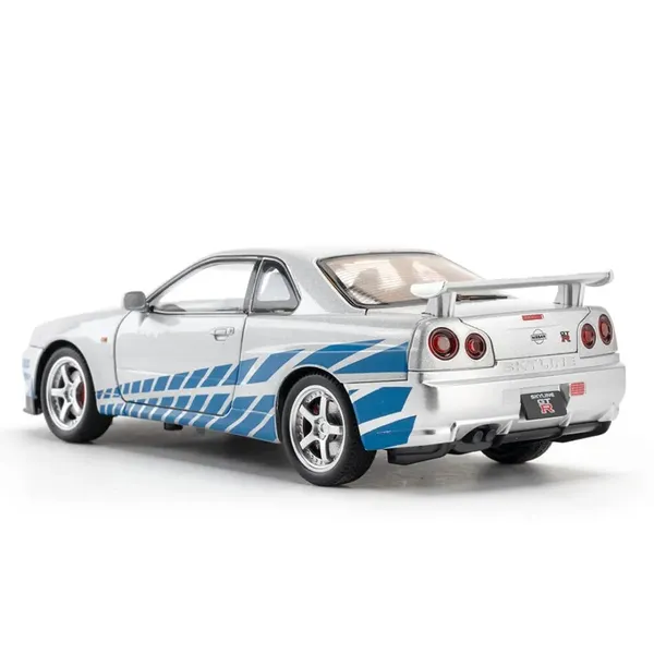 Diecast_Metal_Skyline_Gtr-R34_P.Walker_Edition_Sport_Car_1:24_Scale_Simulation_Model_Alloy_Metal_Pull_Back_Toy_Car_For_Kids_With_Openable_Doors_&_Light,_Music_Toy_Vehicle_For_Kids,_Adults